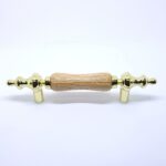 TIRADOR COCINA 3313 ZW BRONCEADO MADERA CONCAVO
